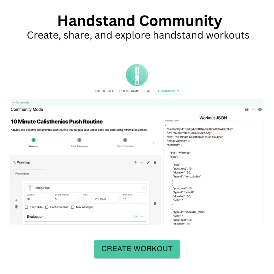 Handstand Quest Community Workouts!